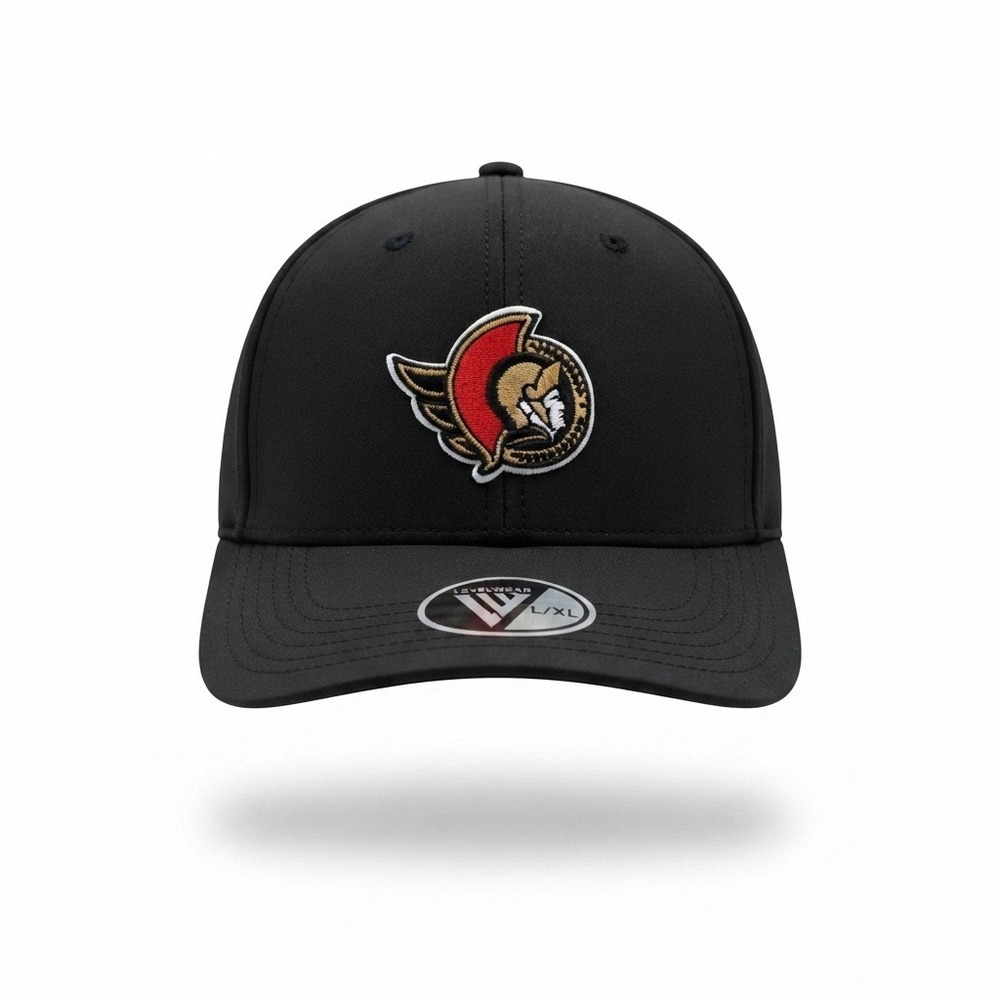 Ottawa Senators NHL Levelwear Rise Hat Mens L/XL Black HC94LUS Flex Fit Cap NEW